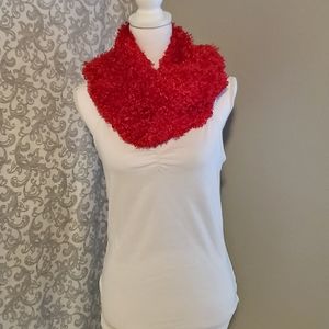Soft and Fluffy Red Scarf